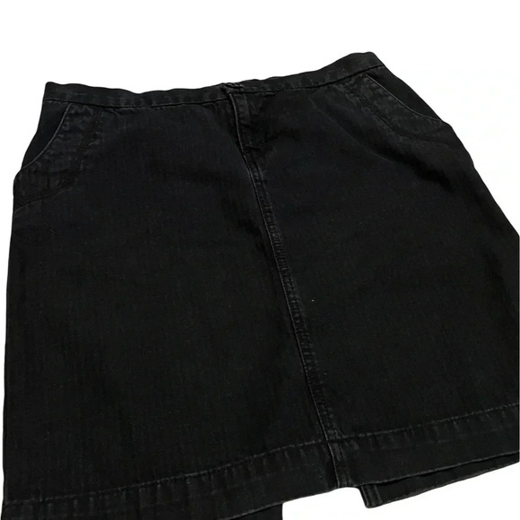 GAP Black Short Denim Skirt Early 00s Size 10 - Picture 1 of 4